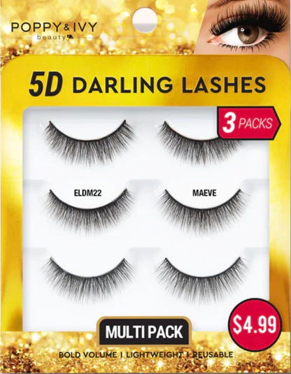 ABSOLUTE Poppy & Ivy5D Darling Lashes - 3 Pairs
