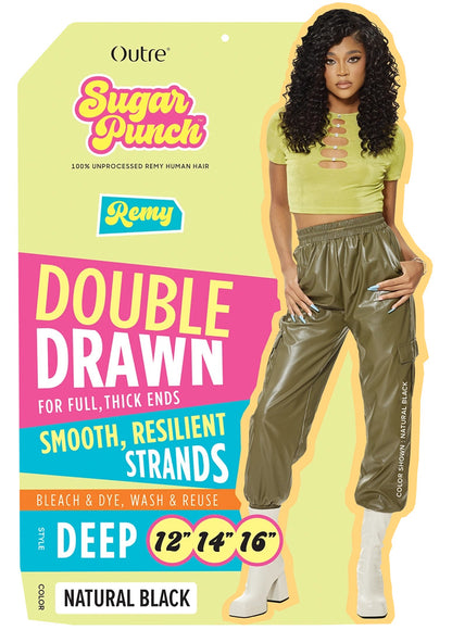 Outre 100% Unprocessed Remy Human Hair Weave - Sugar Punch Multi Pack (Deep Wave)