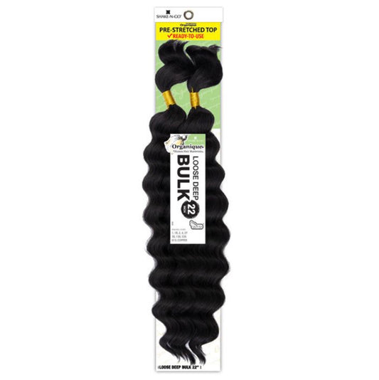 SHAKE N GO Organique Human Hair Blend Braids - LOOSE DEEP BULK (18"- 22")