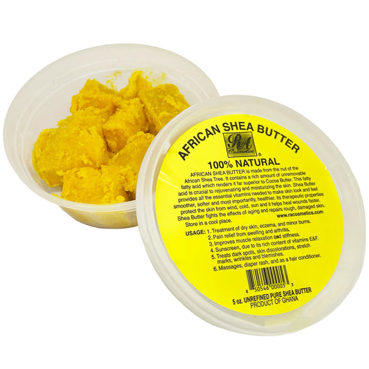 RA Cosmetics 100% Natural African Shea Butter (Yellow Chunky)