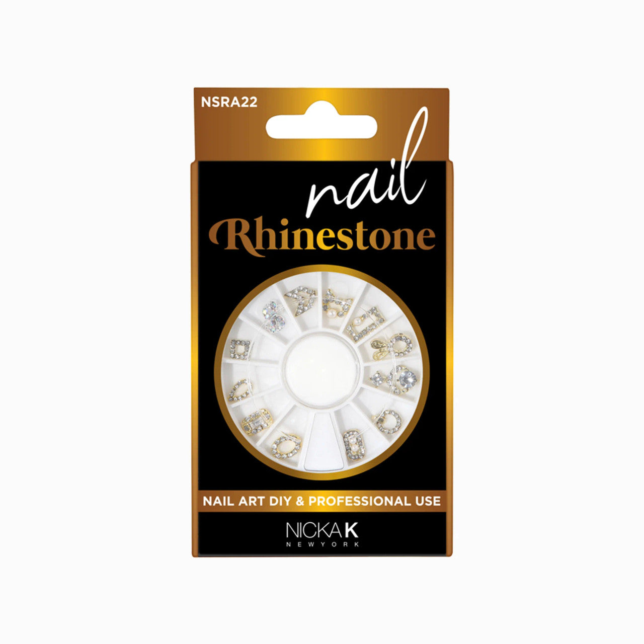 NICKA K Nail Rhinestones Round Case