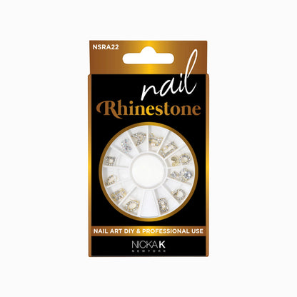 NICKA K Nail Rhinestones Round Case