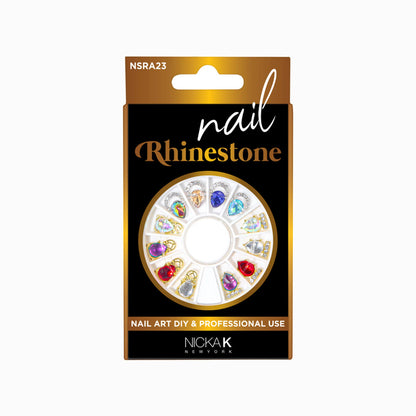 NICKA K Nail Rhinestones Round Case