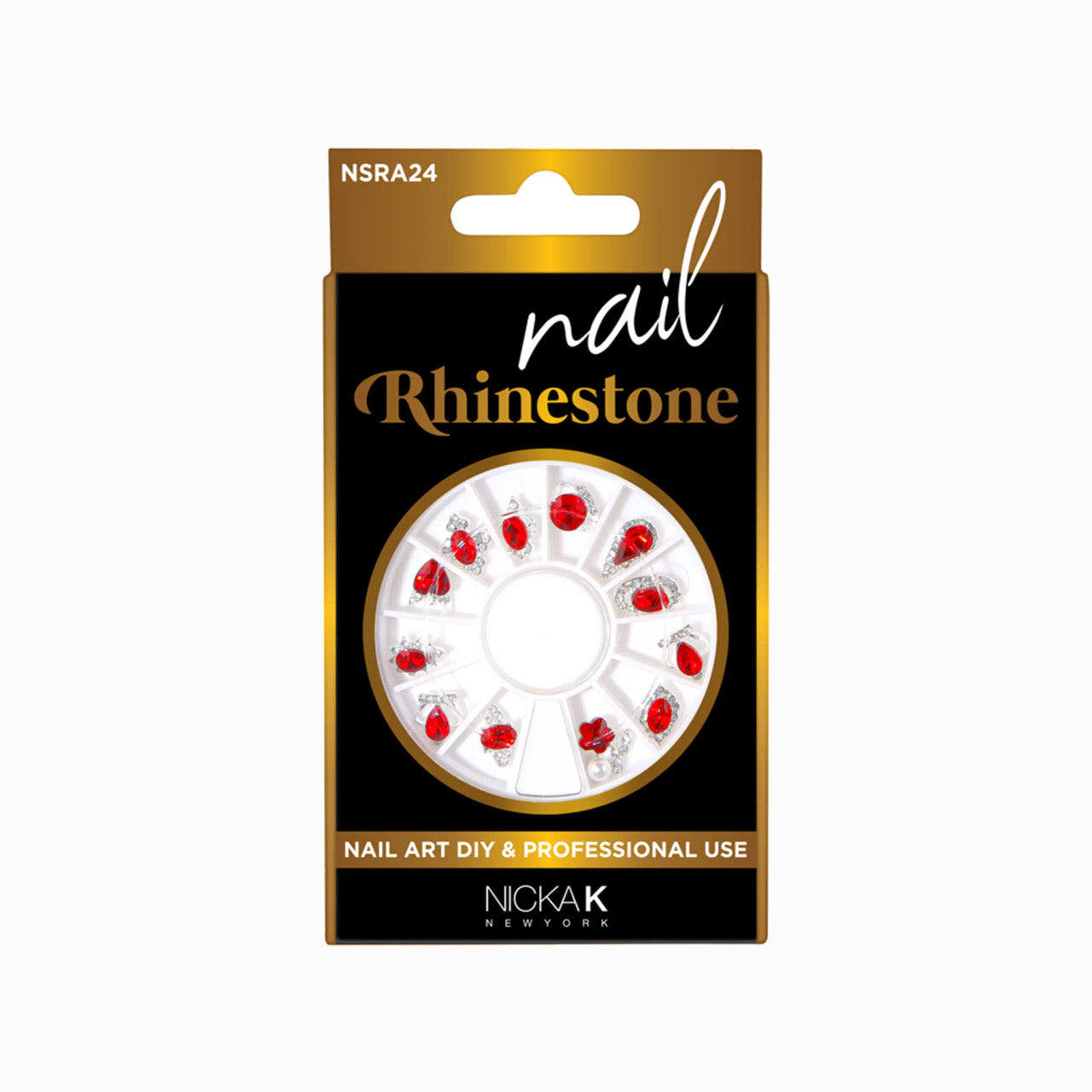 NICKA K Nail Rhinestones Round Case