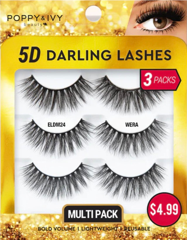 ABSOLUTE Poppy & Ivy5D Darling Lashes - 3 Pairs