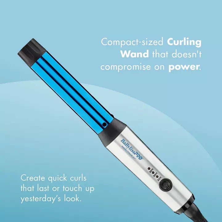 BaBylissPRO Nano Titanium Compact 1" Curling Wand