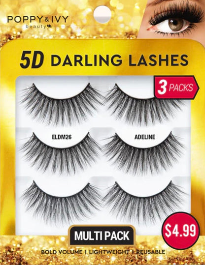 ABSOLUTE Poppy & Ivy5D Darling Lashes - 3 Pairs
