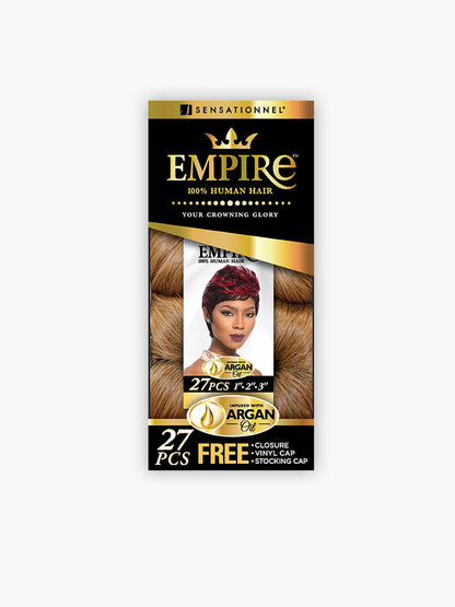 SENSATIONNEL Empire Human Hair C Shaped Curve 27pcs Weave 1/2/3 Inch