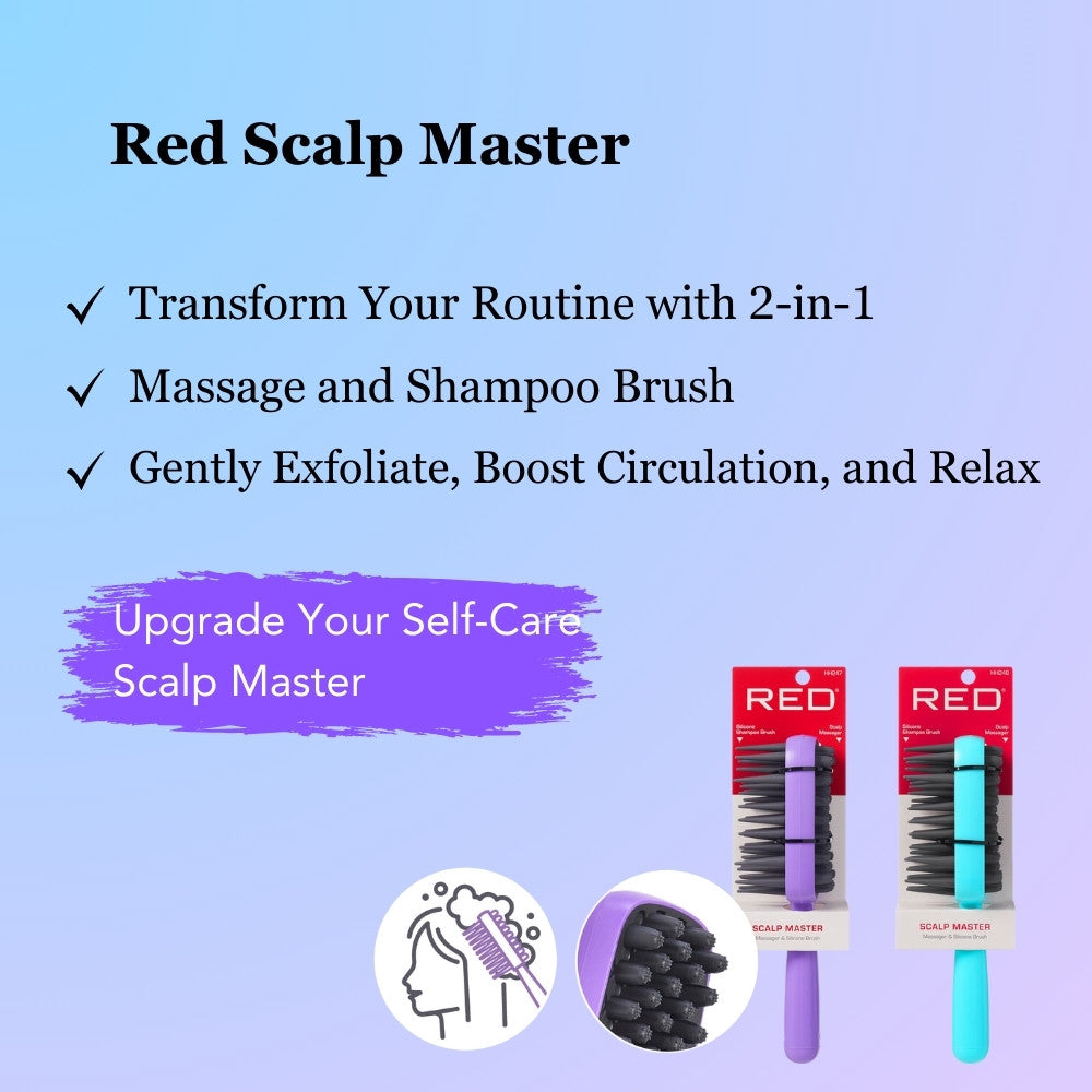 RED Scalp Master 2 Sided Massage and Shampoo Brush