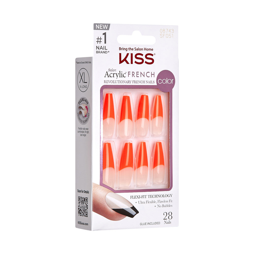 KISS Salon Acrylic French Nails - LAVENDER