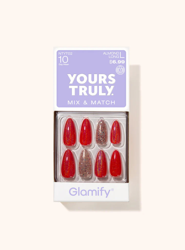 ABSOLUTE Glamify Yours Truly Press On Nails - Almond Long (#01-#08)