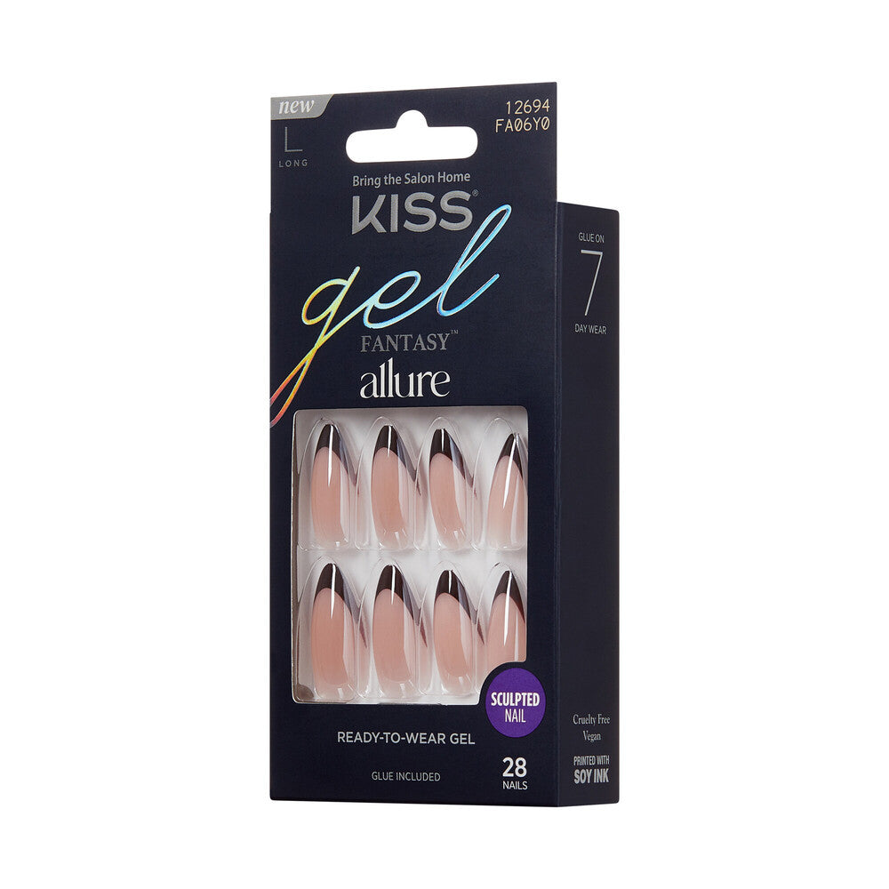 KISS Gel Fantasy Glue On Nails - CHOCO GLAZED