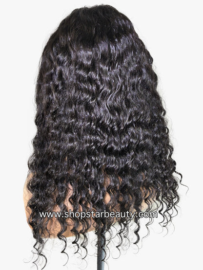 15A PINK LEMON GOLD 100% Human Hair Half Wig H-WET & WAVY DEEP