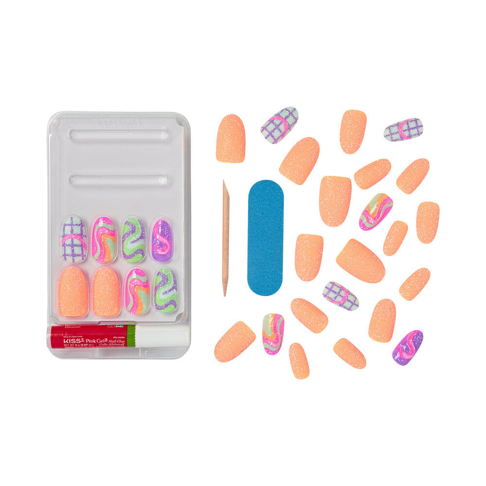 KISS Gel Fantasy Glue On Nails - DAZZLED