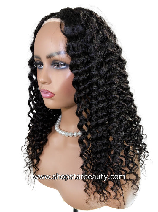 15A PINK LEMON GOLD 100% Human Hair V-Part Wig V-DEEP