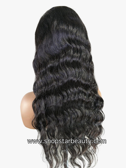 15A PINK LEMON GOLD 100% Human Hair 5X6 Lace Front Wig - MAINE (18"-30")