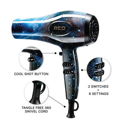 RED 3200 Detangler Dryer with 3 Styling Attachments