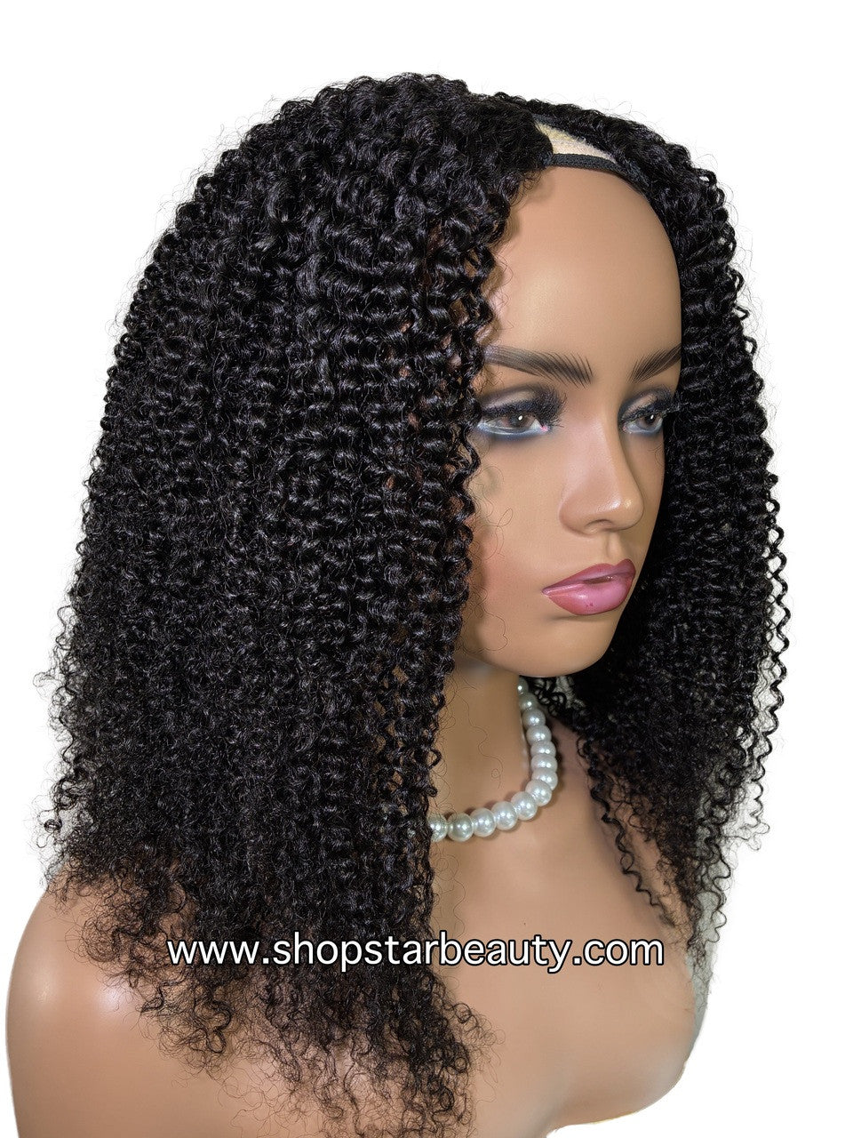 15A PINK LEMON GOLD 100% Human Hair V-Part Wig V-KINKY