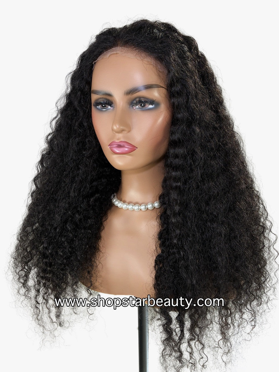 15A PINK LEMON GOLD 100% Human Hair 5X6 Lace Front Wig - WEST (Wet & Wavy) (18"-30")