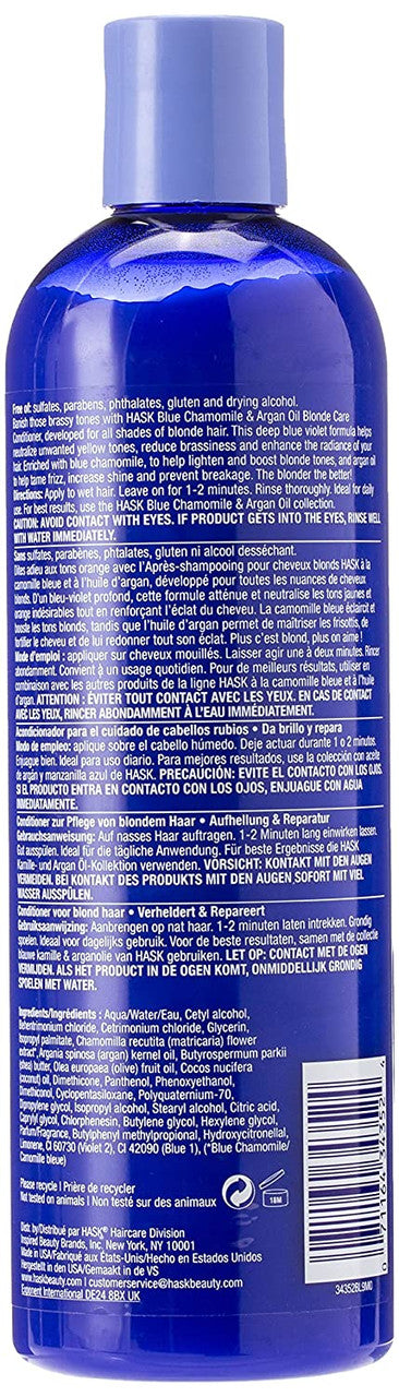 Hask Blue Chamomile and Argan Oil Blonde Care Conditioner (12 oz)