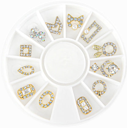 NICKA K Nail Rhinestones Round Case