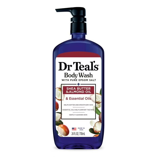 Dr. Teal's Shea Butter & Almond Oil Body Wash with Pure Epsom Salt (24oz)