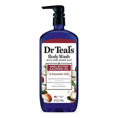Dr. Teal's Shea Butter & Almond Oil Body Wash with Pure Epsom Salt (24oz)