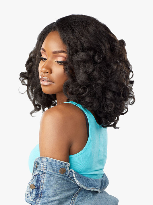 SENSATIONNEL Synthetic Curls Kinks N Co Textured Clip-In 9 PCS - TOP LADY 10"