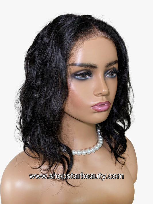 15A PINK LEMON GOLD 100% Human Hair 6X5 Lace Front Wig - BRANDY