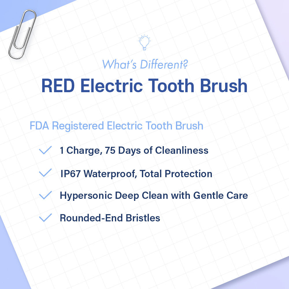 RED Hypersonic Sonic Electric Toothbrush