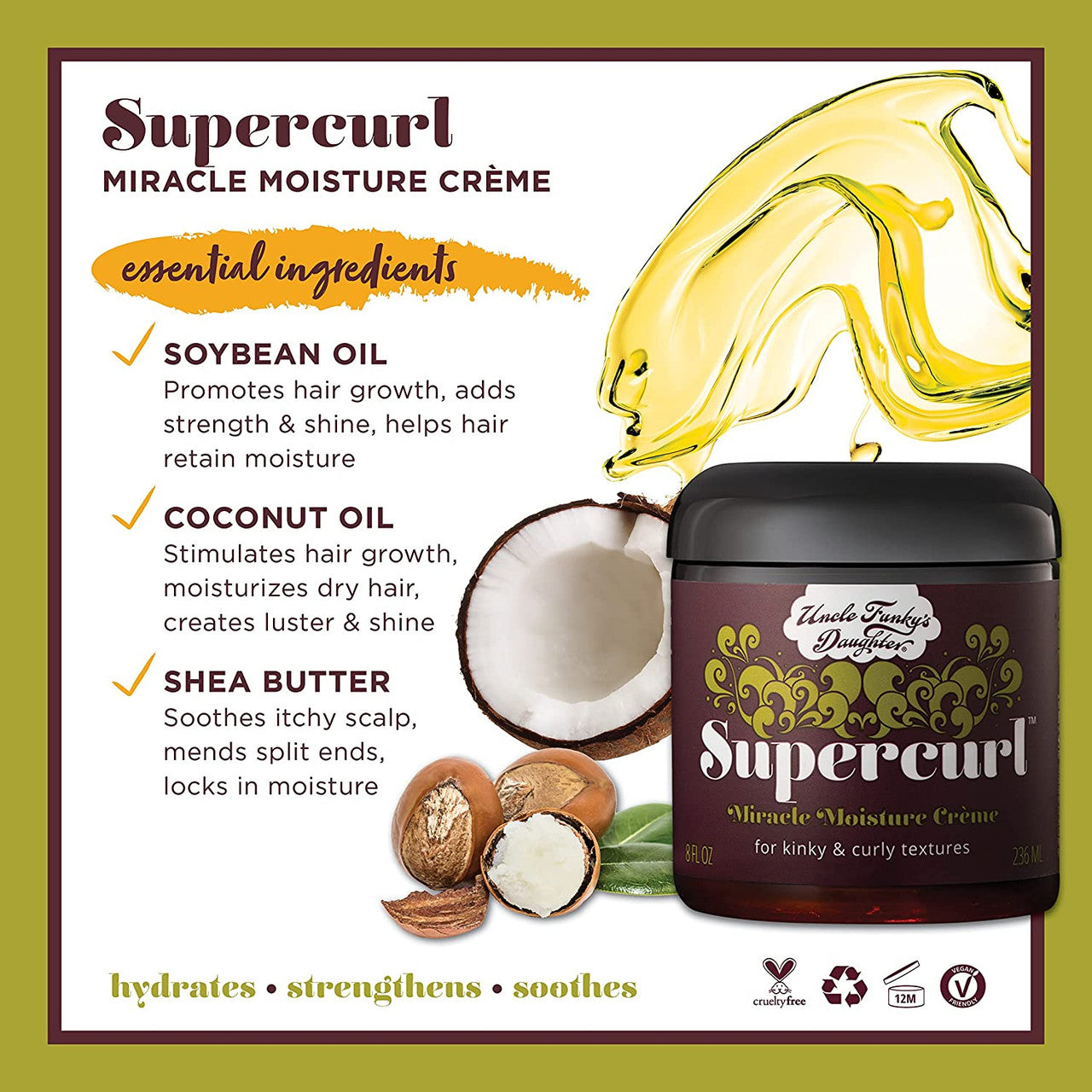 Uncle Funky's Daughter Supercurl Miracle Moisture Creme (8 oz)
