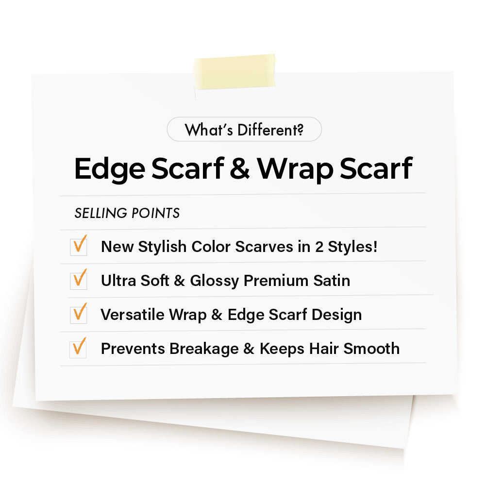 RED Satin Edge Scarf