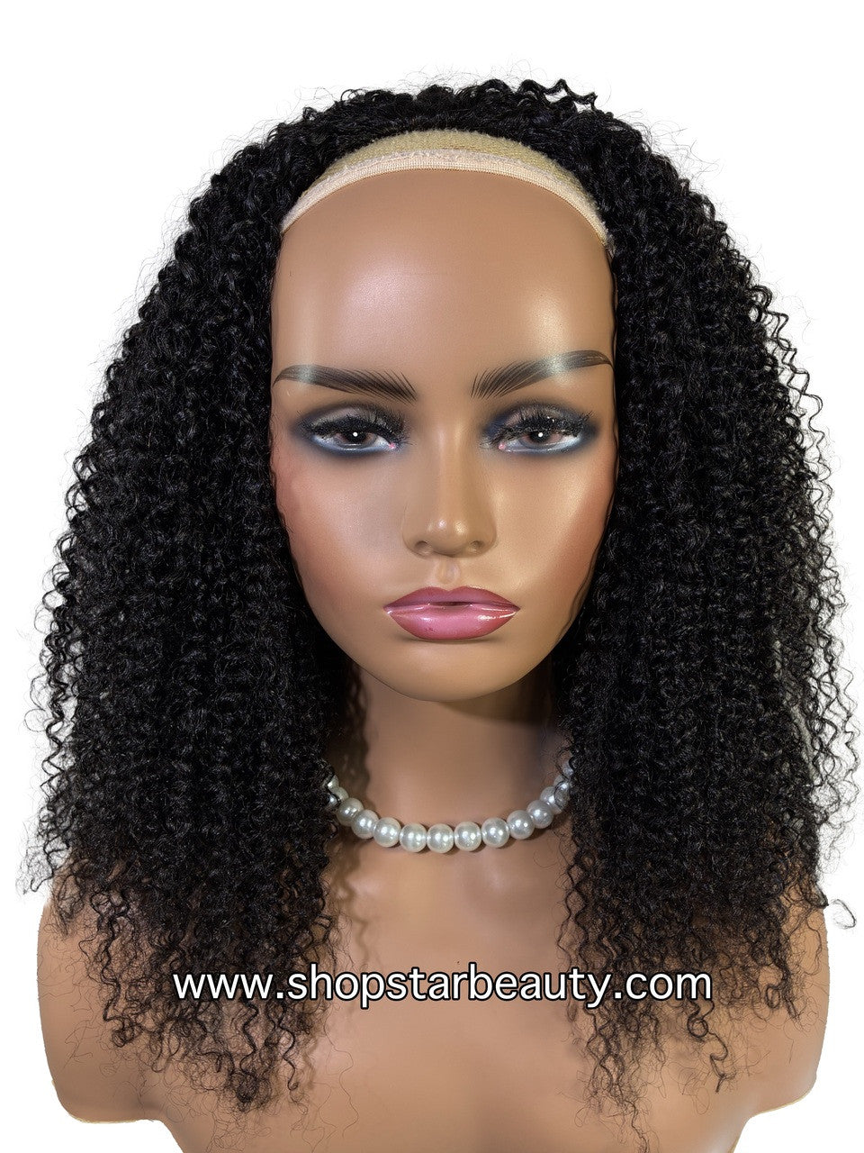 15A PINK LEMON GOLD 100% Human Hair Half Wig H-KINKY