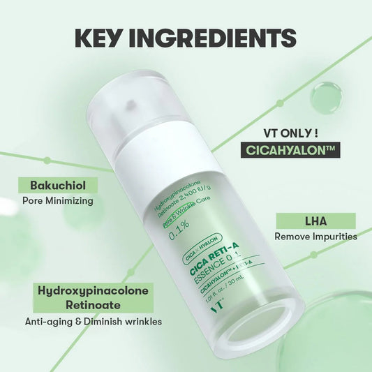 VT COSMETICS Cica Reti-A Retinol Essence 0.1 (1.01oz)