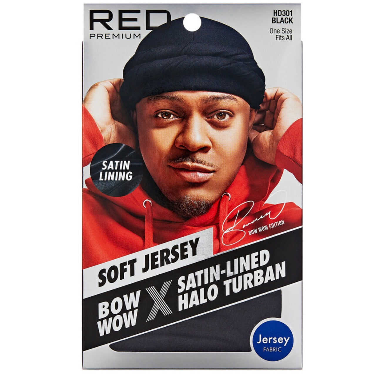 RED Satin Lined Turban