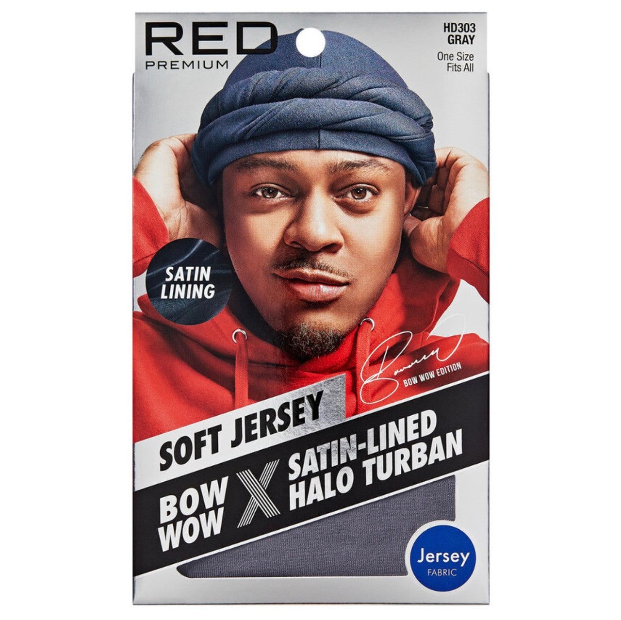RED Satin Lined Turban
