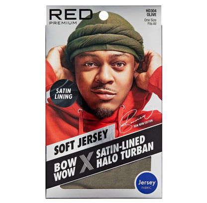 RED Satin Lined Turban
