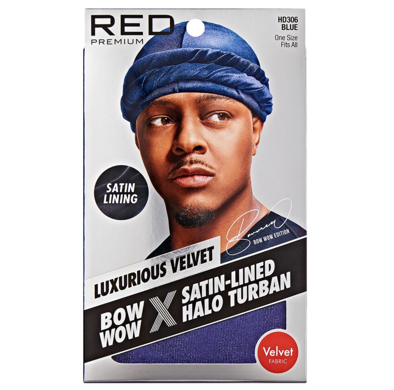 RED Satin Lined Turban