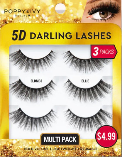 ABSOLUTE Poppy & Ivy5D Darling Lashes - 3 Pairs