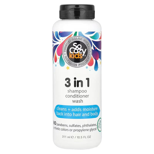 SO COZY 3 in 1 Shampoo + Conditioner + Body Wash for Kids (10.5z)