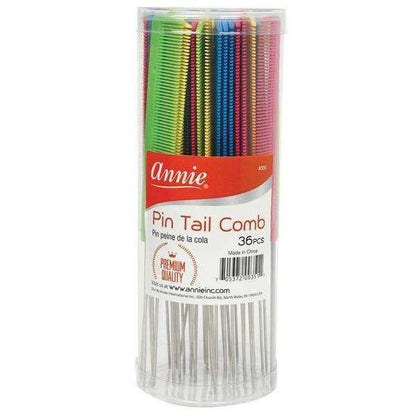 ANNIE Carbon Pin Tail Comb Jar (36CT)