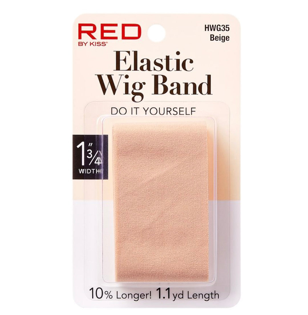 RED 1.1 yd Length Elastic Wig Band