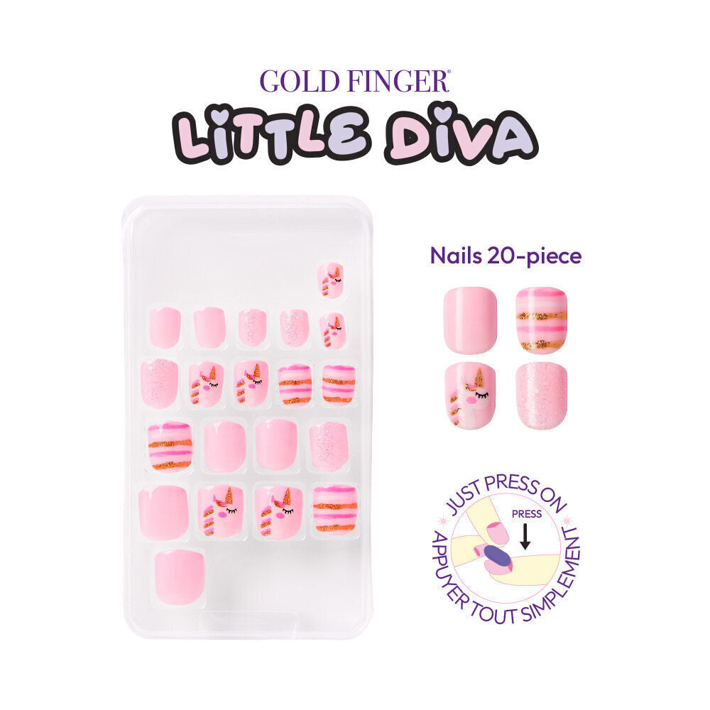 KISS Gold Finger Little Diva Sticker Nails – Crystal Persuasion