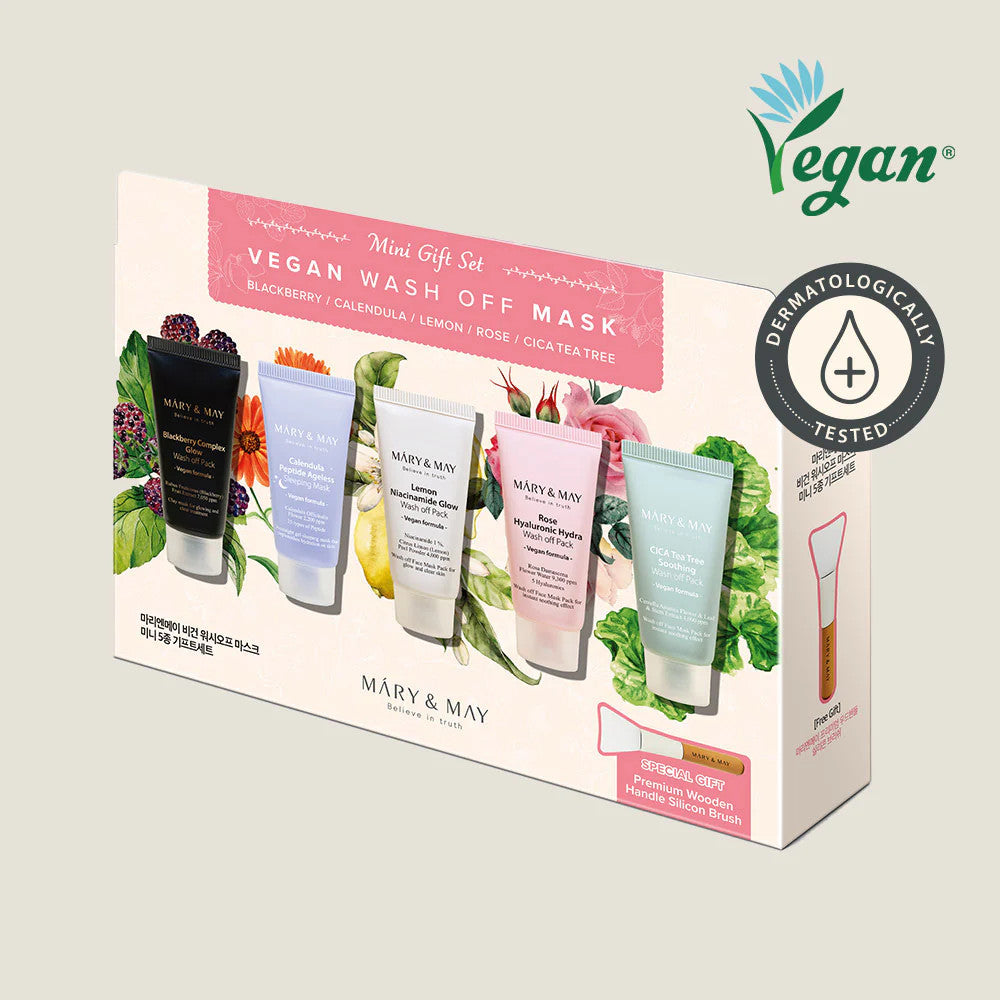 MARY & MAY Vegan Wash Off Mask Mini Gift Set (30g x5)