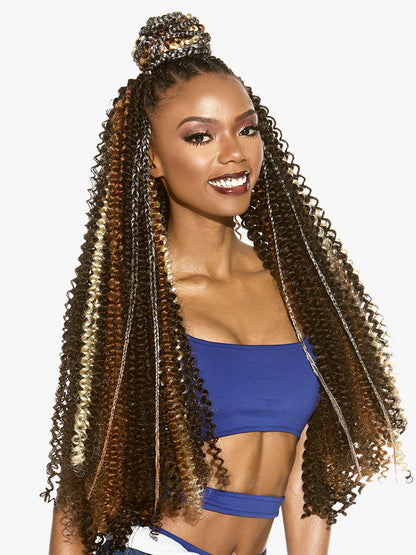 SENSATIONNEL Synthetic Braid Pre-Stretched 3X Ruwa Water Wave 24"