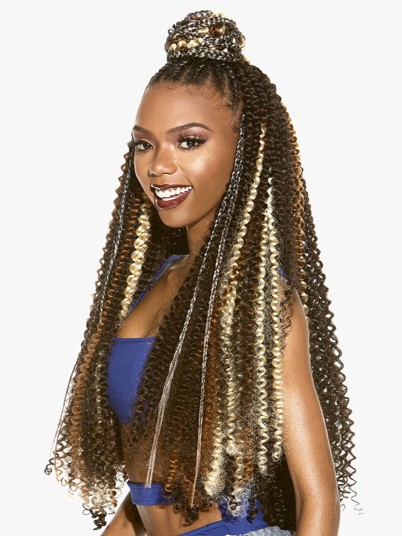 SENSATIONNEL Synthetic Braid Pre-Stretched 3X Ruwa Water Wave 24"