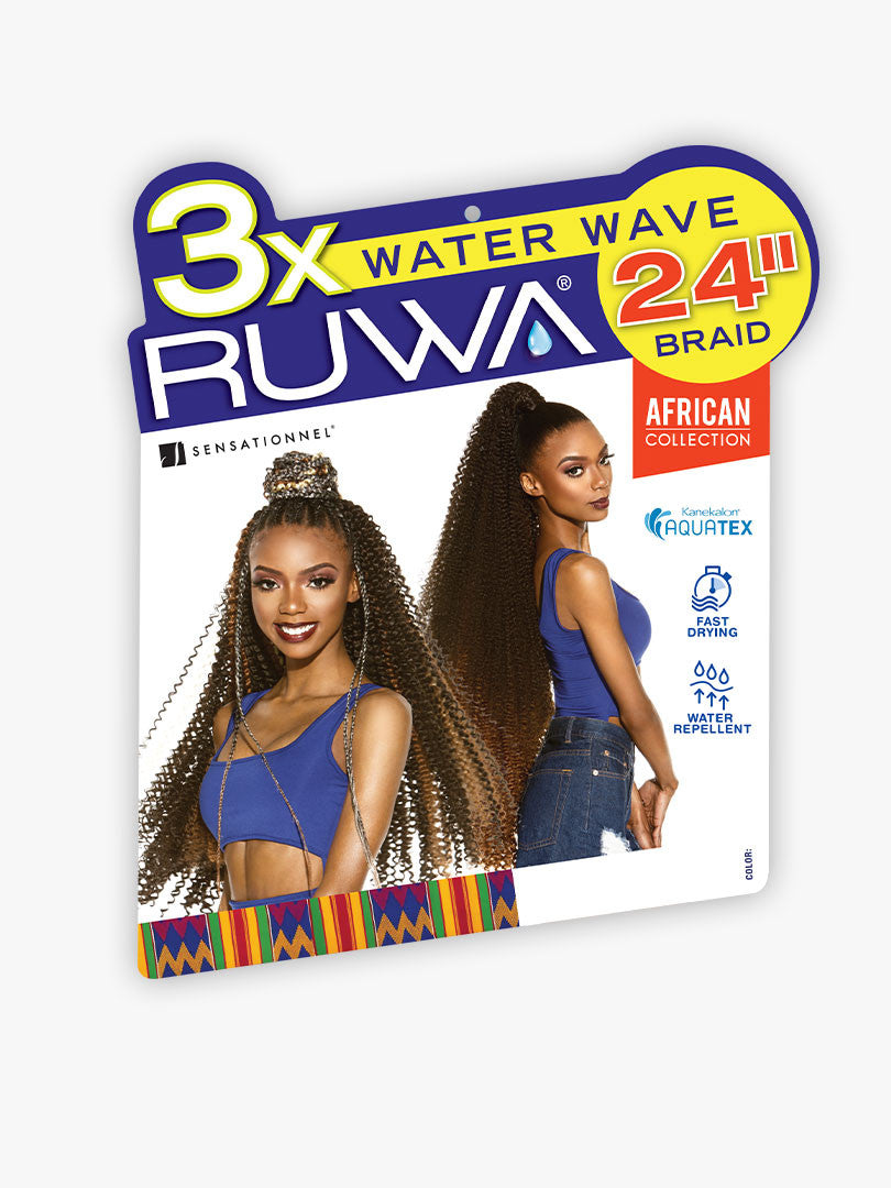 SENSATIONNEL Synthetic Braid Pre-Stretched 3X Ruwa Water Wave 24"