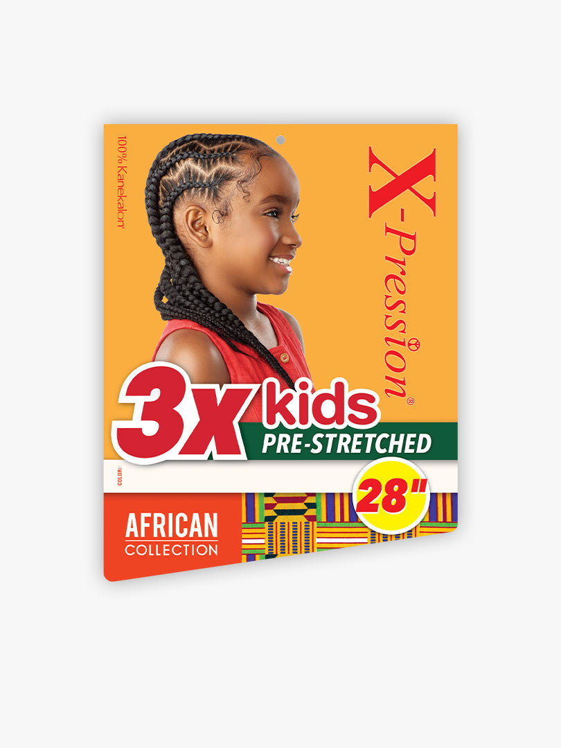[BOX DEAL] SENSATIONNEL 3X X-pression Pre-Stretched Braid 28" (KIDS)  (70 packs/box)