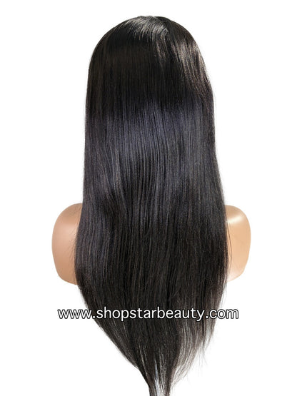 15A PINK LEMON GOLD 100% Human Hair Half Wig H-YAKI