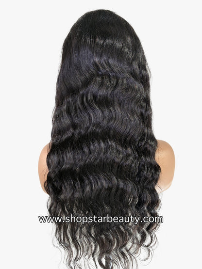 15A PINK LEMON GOLD 100% Human Hair 5X6 Lace Front Wig - MAINE (18"-30")